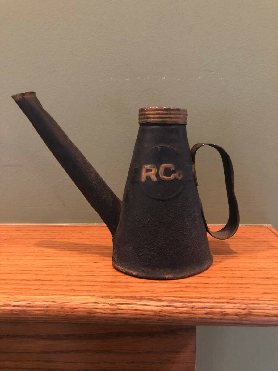 Antique Reading Railroad R Co. Embossed Eagle Metal Torch Oil Kerosene Lantern 海外 即決