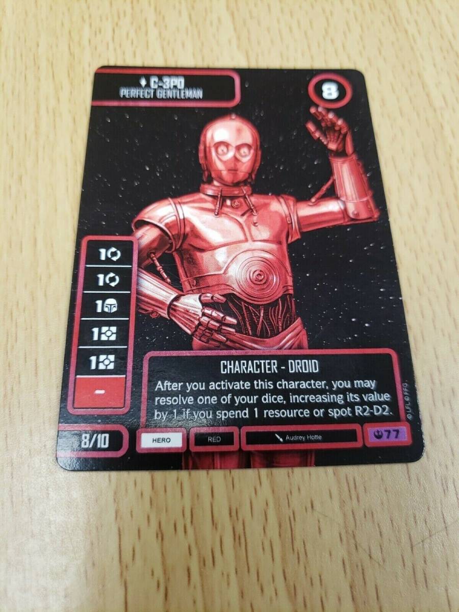 Star Wars Destiny C-3PO - Legendary - Spark of Hope Monochrome Card Only No Die 海外 即決