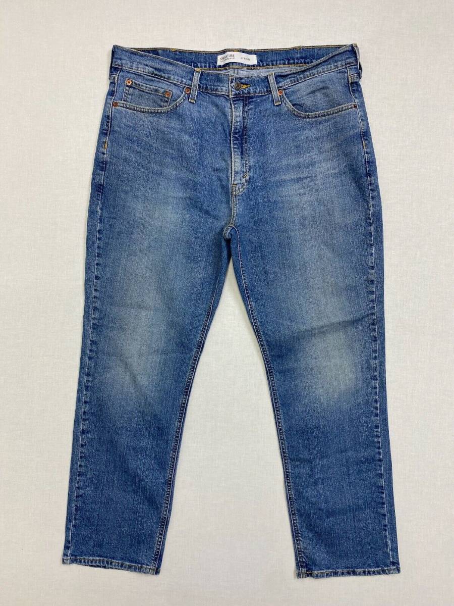 Signature Levi's s67 athletic jeans size 38 men blue dark wash 38x32 tapered 海外 即決