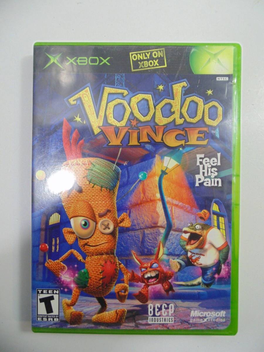Voodoo Vince (Microsoft Xbox, 2003) Complete W/ Case & Manual CIB Tested 海外 即決