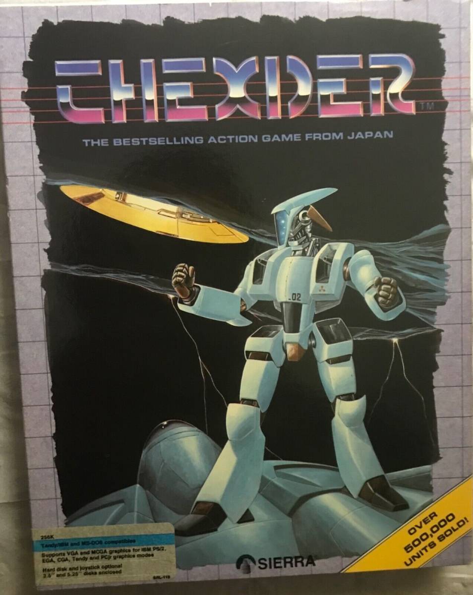 Thexder (Sierra, 1987, IBM Tandy PC) Vintage Big Box PC Computer Game 海外 即決
