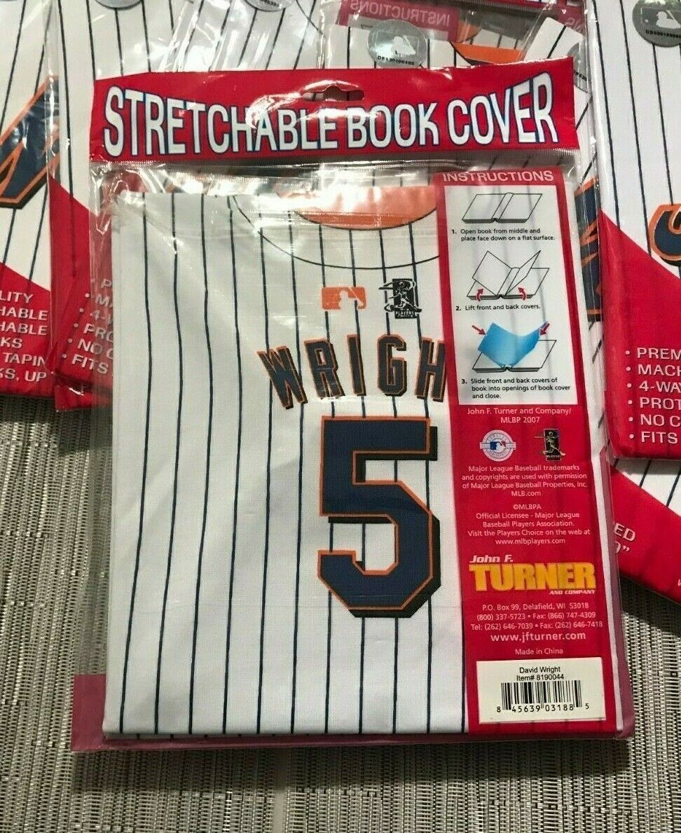 DAVID WRIGHT 5 New York Mets 2007 Stretchable Book Cover 8190044 John Turner NEW 海外 即決