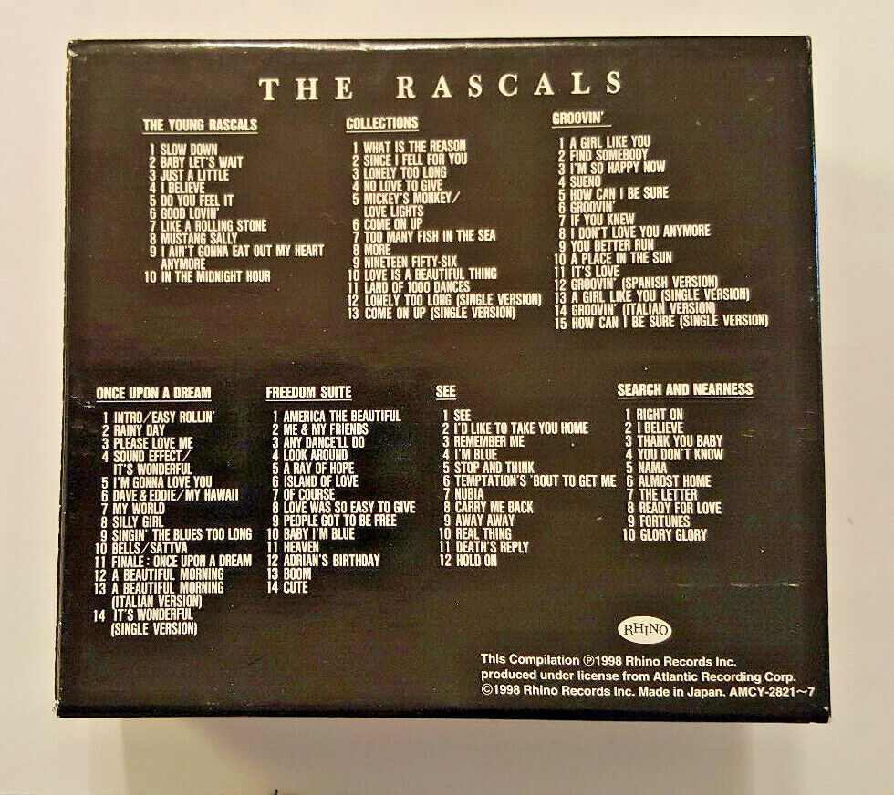 いいたしま】 THE RASCALS Atlantic Years 7CD BOX SET w/ OBI JAPAN 