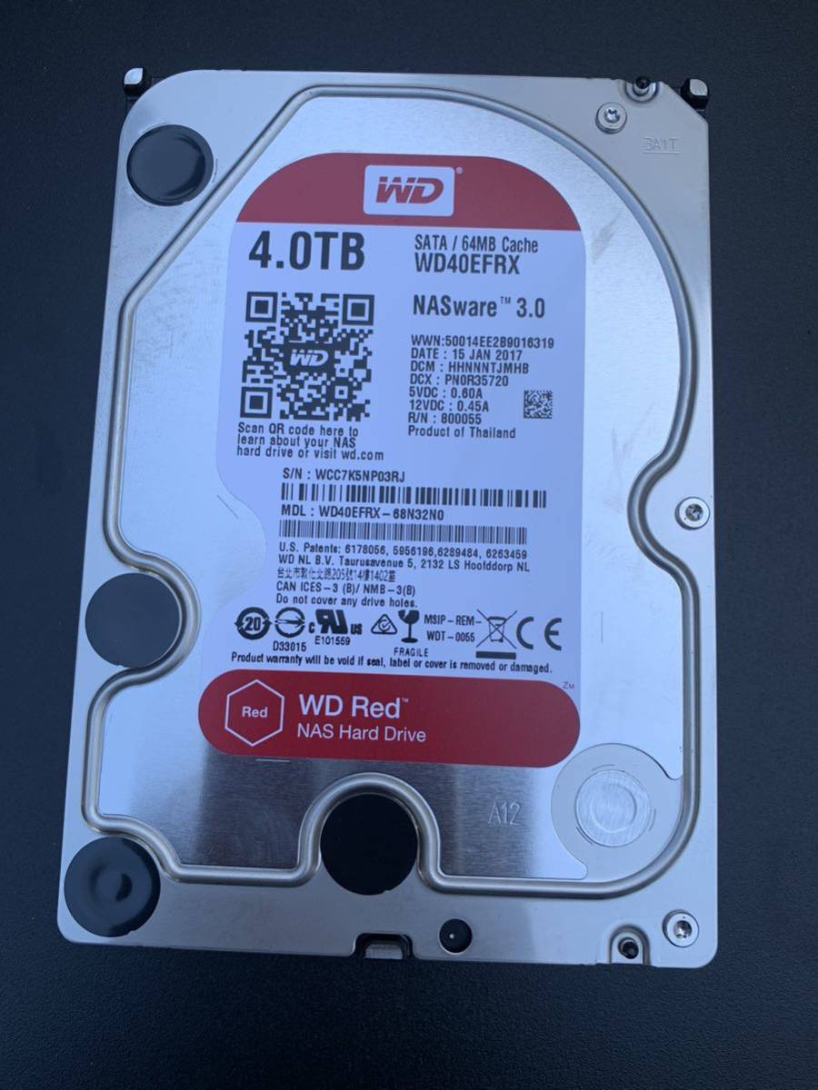 Western Digital WD Red 3.5インチHDD 4TB WD40EFRX2台セット計8TB/動作品/送料無料/_画像4