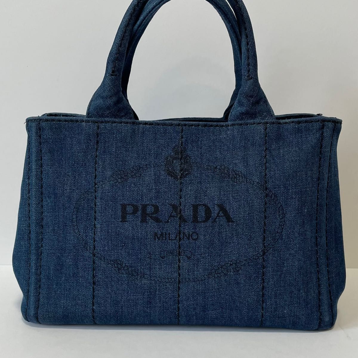 現金特価】 ショルダーバッグ 美品 ブルー 2way 美品】プラダ S PRADA