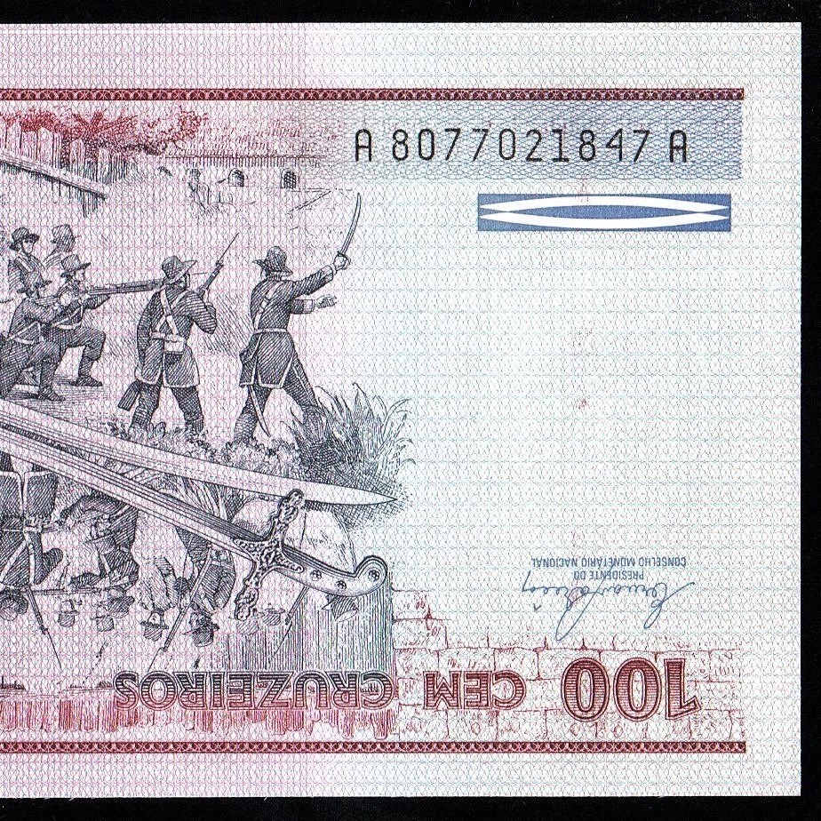 ブラジル 100クルゼイロ紙幣 1978-1985年 153mm×74mm　＜A8077021847A＞_画像8