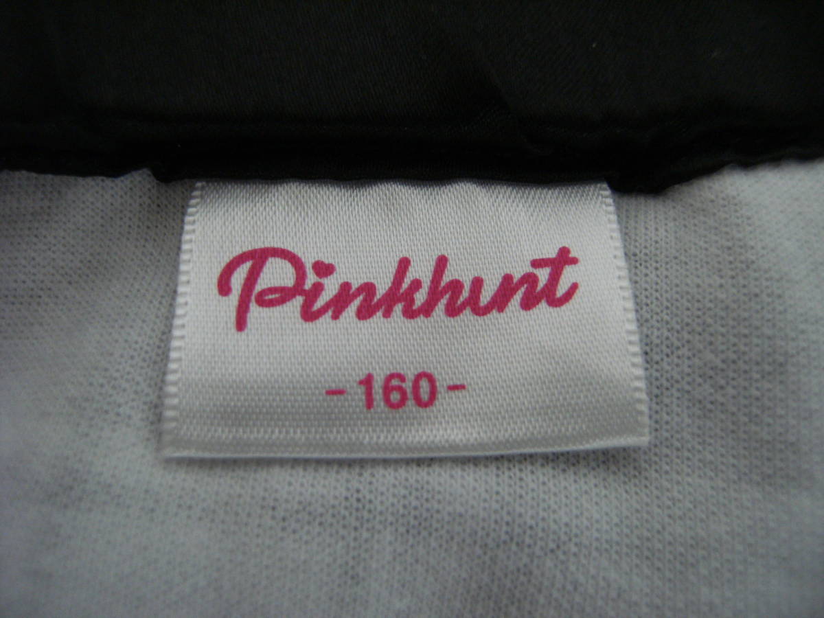 【再値下げ！即決！】★PINKHUNT/ピンクハント★ミニスカート　チュールスカート　白黒チェック　裾マーク　サイズ160_画像6