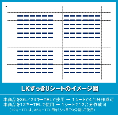 ナカヨ NYC-X用 ＬＫすっきりシート 1000台分セット 【 LS-NY06-1000 】_画像2