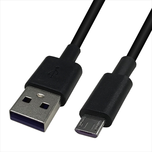 20個セット Lazos USB - microUSB 2A ケーブル　ブラック　2m L-MC-BK2X20(l-4589452997817)