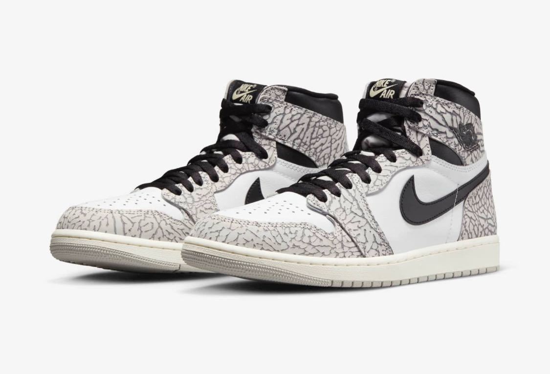 27.5cm NIKE AIR JORDAN 1 RETRO HIGH OG WHITE CEMENT ナイキ エアジョーダン 1_画像1