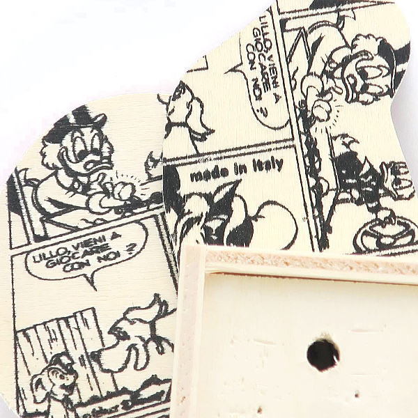 ディズニー　ヒューイ　木製掛け時計　Artelegno社　イタリア製　1970年代　手巻き時計　未使用品_画像6