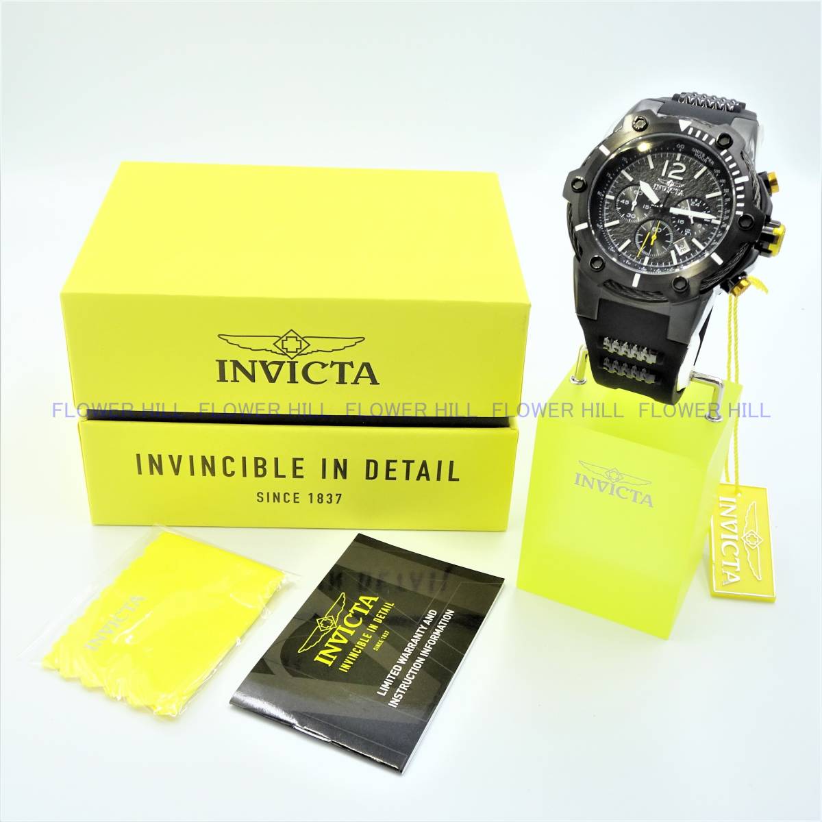 【新品・送料無料】インビクタ INVICTA 腕時計 39697 Bolt ボルト ブラック クォーツ クロノグラフ カレンダー シリコンバンド