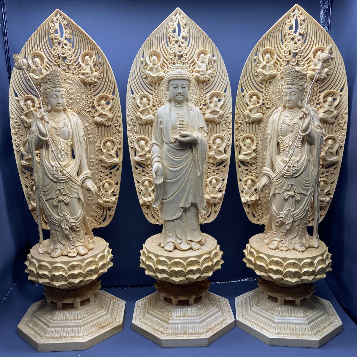 薬師如来 仏像 仏教工芸品 木彫仏教 精密彫刻 極上品 仏師で仕上げ品