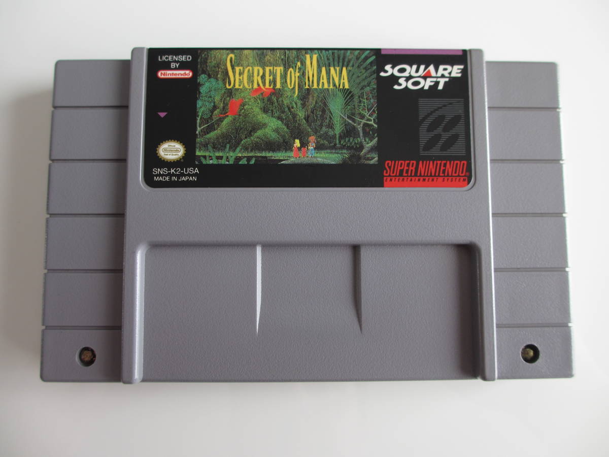 純正品 北米版 SNES Secret of Mana ソフト 説明書付き 聖剣伝説２ スーパーファミコン Super Nintendo_画像4