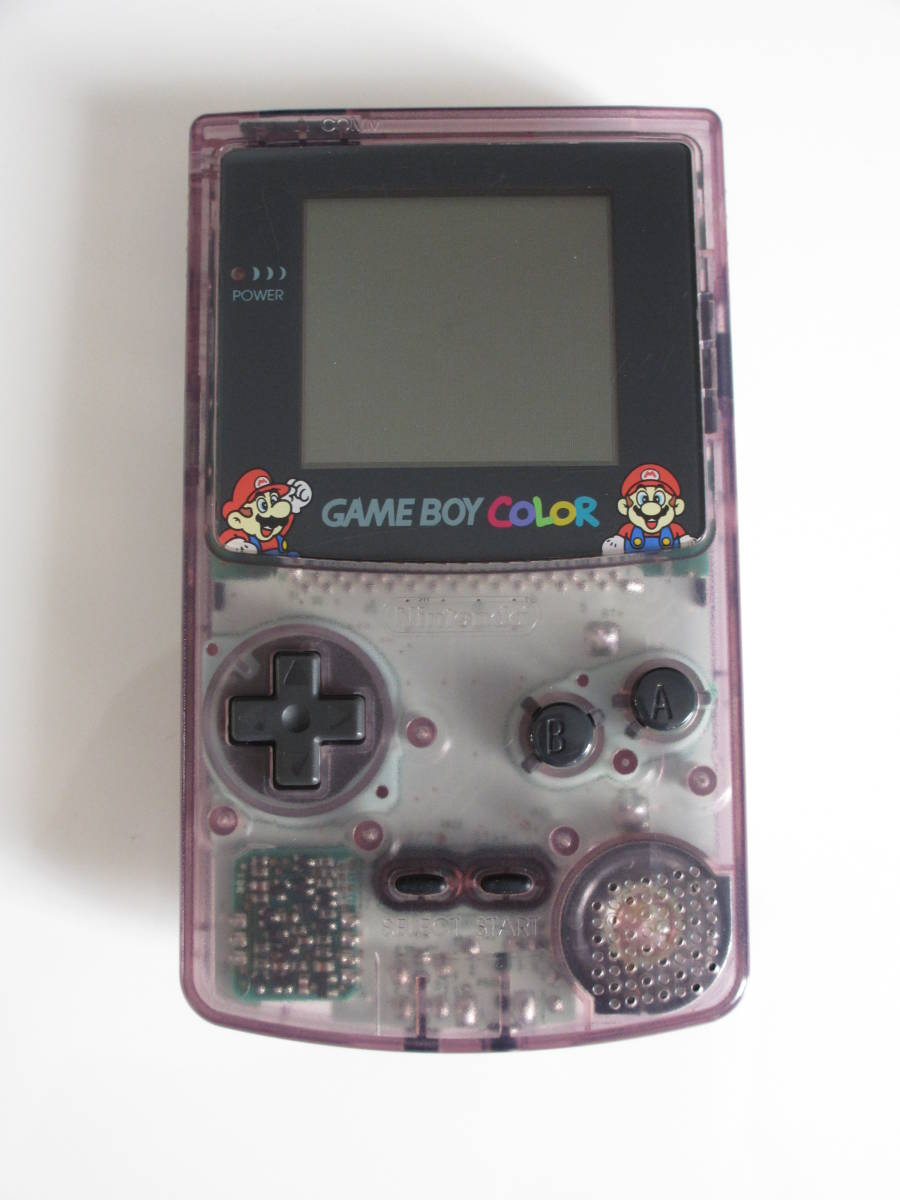 中古 GBC ゲームボーイカラー ジャスコ限定 本体 スケルトン クリア 