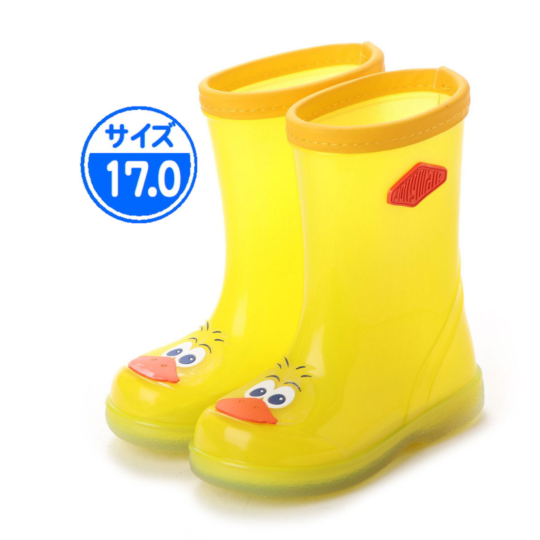 【B品】JWQ06 キッズ 長靴 イエロー 17.0cm 黄色 子供用_画像1