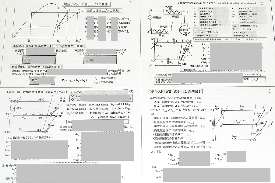 ◆即決◆◆入手困難で希少な学識レジュメ◆第一種冷凍機械責任者講習◆4月5月講習の予習にも◆11月国家試験にも◆過去問も掲載◆解り易い◆_送付する実物には灰色の塗りつぶし【なし】