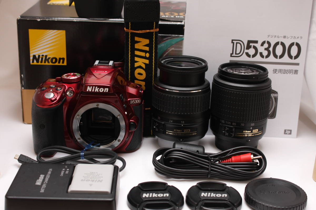 本日限定値下げ Nikon ニコン D5300 本体 ズームレンズキット レッド-
