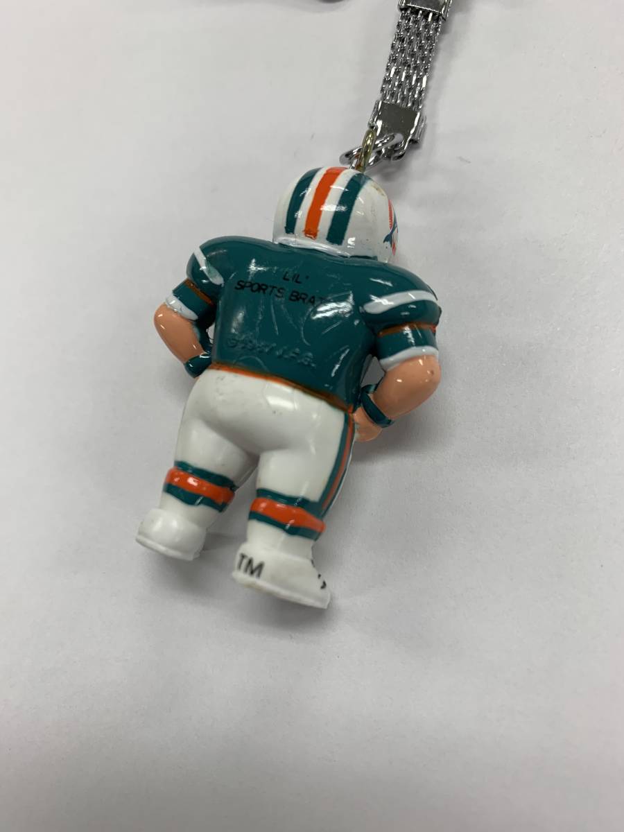 LIL* SPORTS BRAT NFL DOLPHINS Vintage figure key holder JFS 80*s 90*s MLB NHL NBA WBC american football baseball ice hockey 