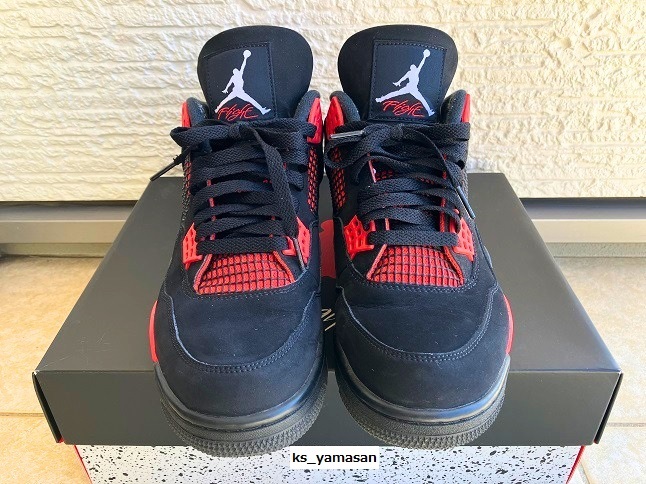 NIKE AIR JORDAN 4 RETRO RED THUNDER / CRIMSON US10 28 0cm NIKE AIR JORDAN 4 RETRO RED THUNDER / CRIMSON US10 28 0cm