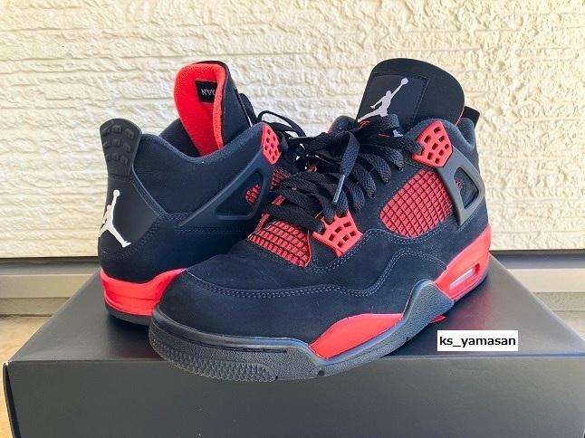 NIKE AIR JORDAN 4 RETRO RED THUNDER / CRIMSON US10 28 0cm NIKE AIR JORDAN 4 RETRO RED THUNDER / CRIMSON US10 28 0cm