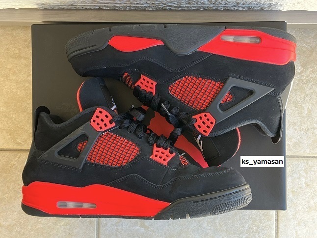 NIKE AIR JORDAN 4 RETRO RED THUNDER / CRIMSON US10 28 0cm NIKE AIR JORDAN 4 RETRO RED THUNDER / CRIMSON US10 28 0cm