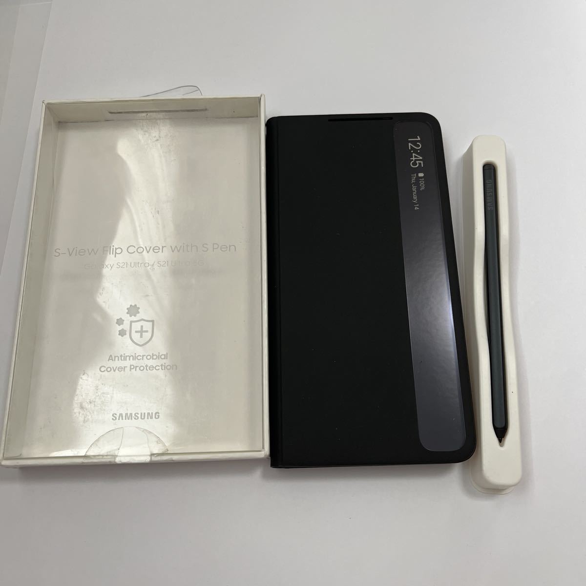 Galaxy S21 Ultra スマートクリアビューカバー Sペン付き/黒