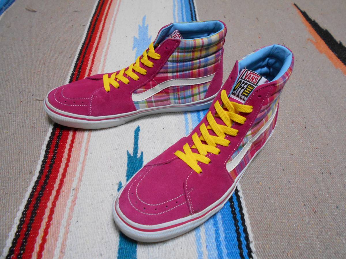 VANS OFF THE WALL SK8-HI スケートハイ マドラスチェック サーフィン スケートボード CALIFORNIA SKATEBOARD SURFING SURFER REGGAE BMX