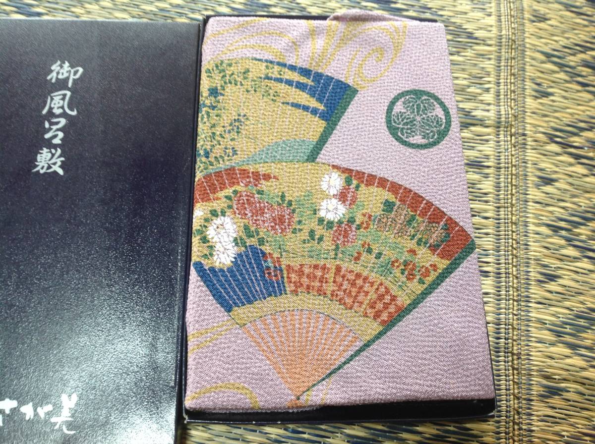  unused! capital ., wistaria color,.., furoshiki, fan pattern,.. beautiful 