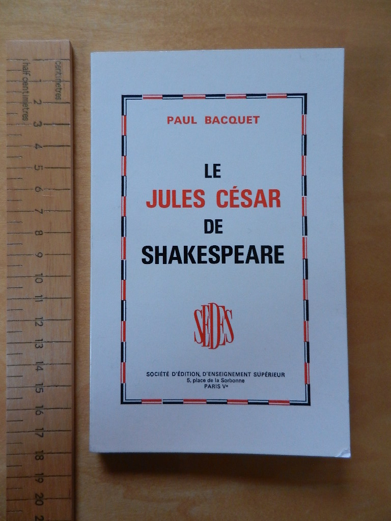 古い洋書・フランス語[LE JULES CSAR DE SHAKESPEARE/PAUL BACQUET]_画像1