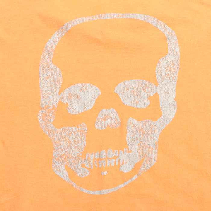  Lucien Pellat-Finet cut and sewn XS orange Skull print long T long sleeve T shirt fine quality cotton men's man Lucien Pellat Finet 717021104