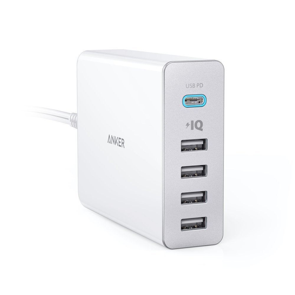 Anker PowerPort+ 5 USB-C Power Delivery (60W 5 port Power Delivery installing USB&USB-C fast charger )
