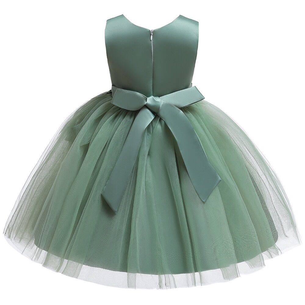  child dress Kids dress piano presentation musical performance . navy blue cool presentation formal wedding two next . party The Seven-Five-Three Festival birthday memory photographing green 110cm