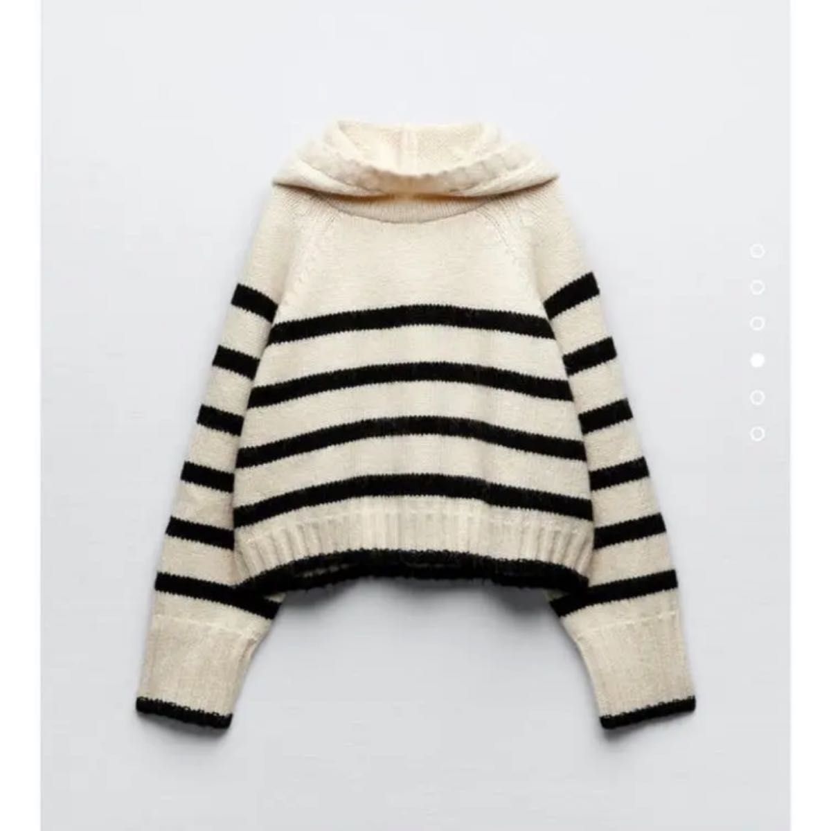 ZARA zara ザラ ストライプ柄ウール混セーター ボーダー ニット ZARA zara ザラ ストライプ柄ウール混セーター ボーダー ニット