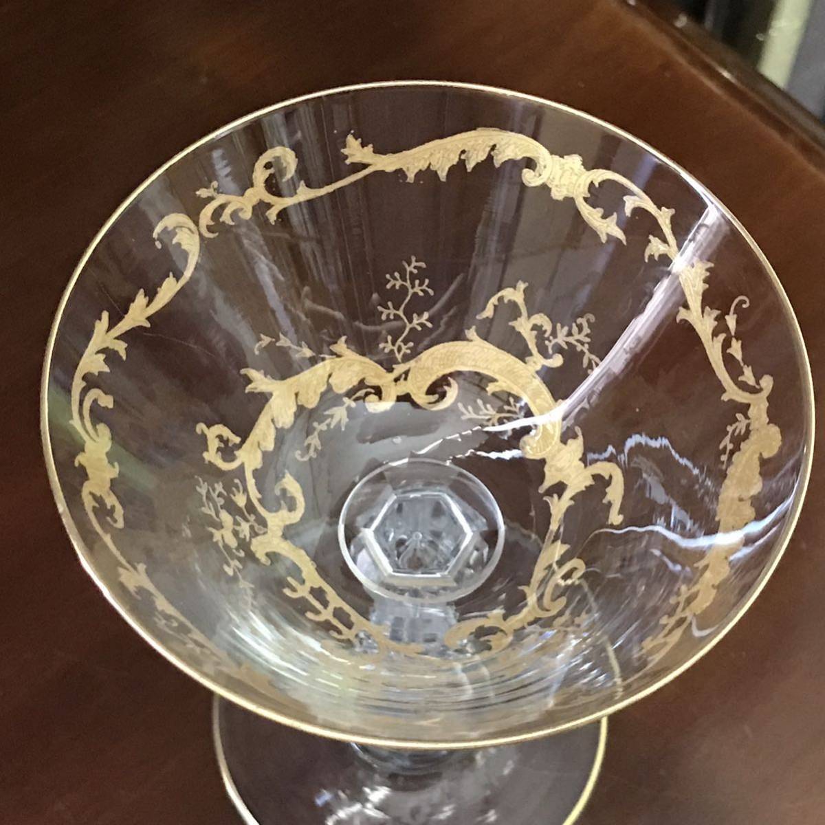 オールドサンルイSt LouisミカドMicadoシャンパングラス☆美しい金彩☆-