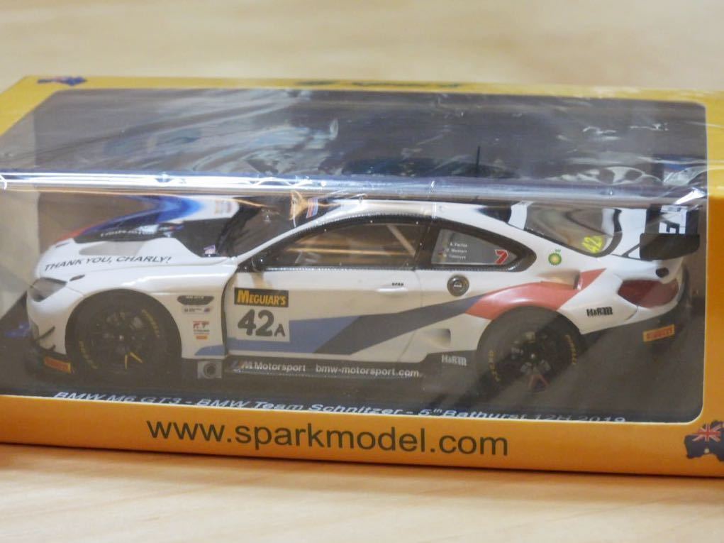 [ новый товар : нераспечатанный ] Spark 1/43 BMW M6 GT3 BMW команда Schnitzer No.42 2019 год bathurst 12 час обобщенный 5 ранг [AS036]