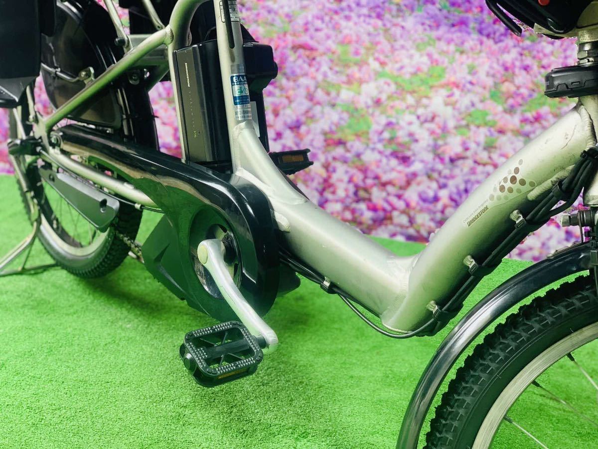 5004子供乗せ電動アシスト自転車ブリヂストン3人乗り20インチ | inmano
