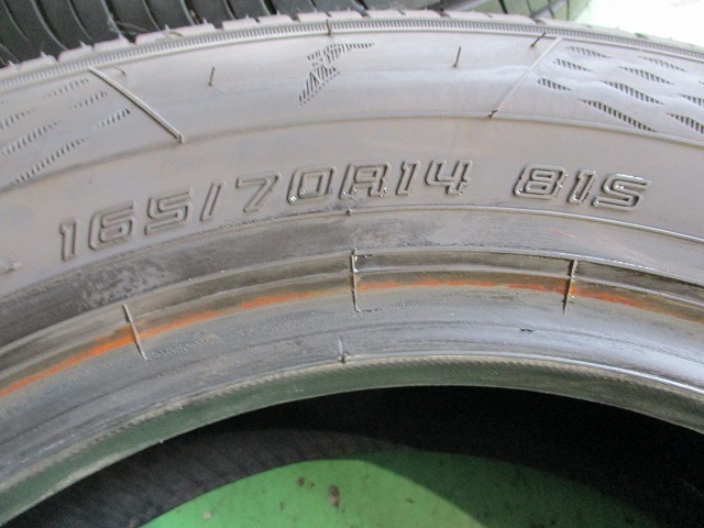 GOODYEAR EfficientGrip ECO EG02 165/70R14 81S タイヤ2本 22年 5.9mm 【管理番号 2571 RB2-501】中古【小物】_画像4