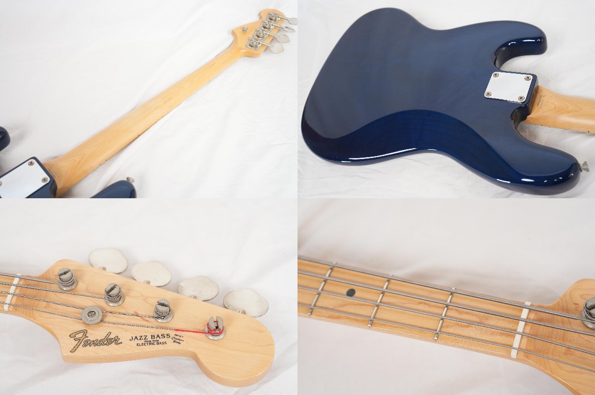 *Fender Japan*JB62-TBL GLAY JIRO model manner Jazz base spot model rare!1997~2000 year made beautiful goods Ash body see-through blue *