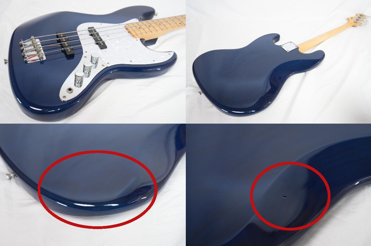 ★Fender Japan★JB62-TBL GLAY JIROモデル風 ジャズベース スポットモデル レア！1997~2000年製 美品 Ashボディ シースルーブルー★_画像5