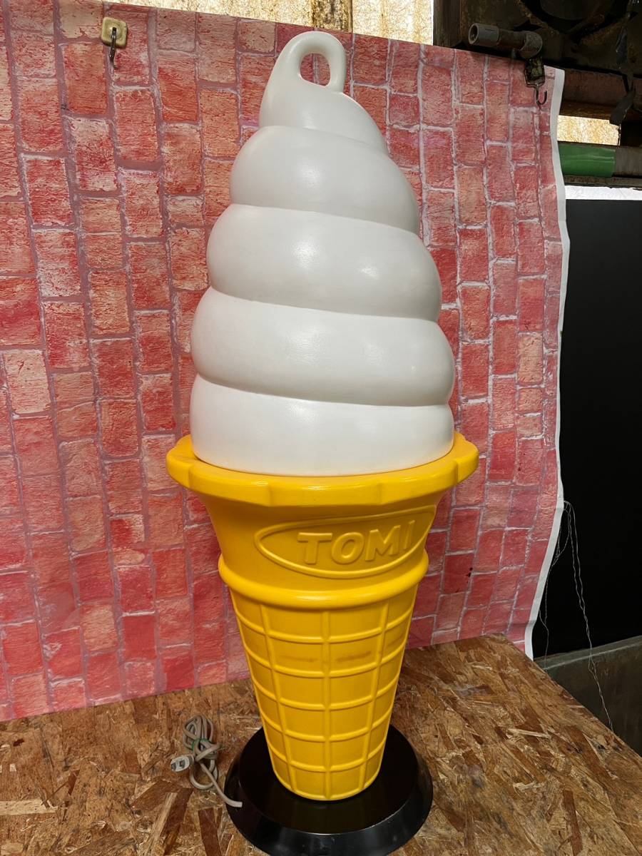 ヴィンテージ復刻 ソフトクリーム電飾看板 TOMIスジャータシルクアイス