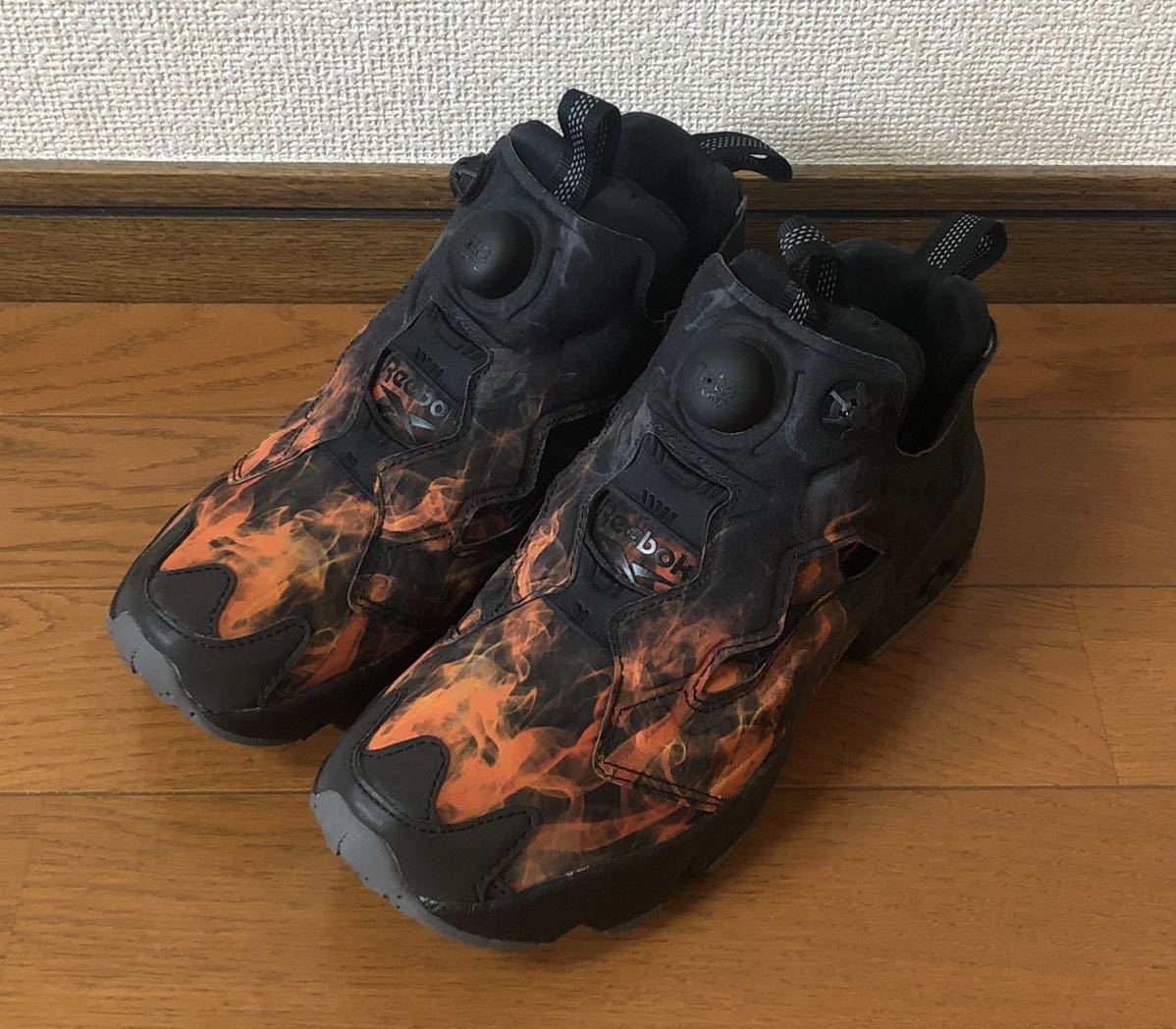 REEBOK PUMP FURY OG MU FLAME FU9110 US5 23.5cm リーボック ポンプフューリー フレイム ブラック オレンジ 黒 炎 ファイヤー instapump_画像1