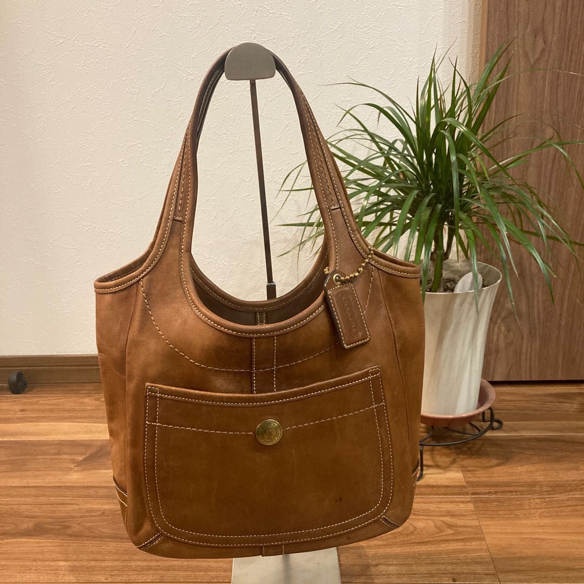 COACH オールド コーチ レザー バンドバッグ ブラウン 本革 COACH オールド コーチ レザー バンドバッグ ブラウン 本革