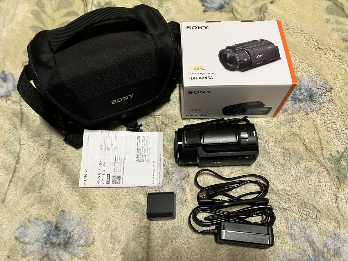 SONY のハンディカム FDR-AX45A ブラック 4Kビデオカメラ ソニー