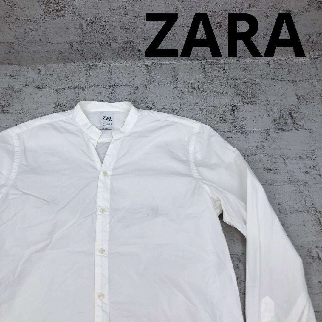 ZARA ザラ 長袖オープンスタンドカラーシャツ W13829_画像1