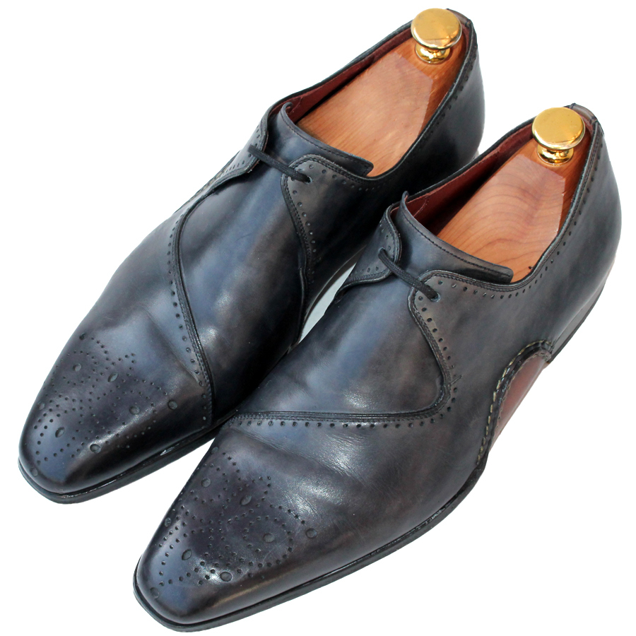 オパンカ製法★MAGNANNI マグナーニ★ドレスシューズ 38=24～24.5 ビジネス ボロネーゼ スペイン製 オパンケ メンズ 15169 fc i-79の画像2