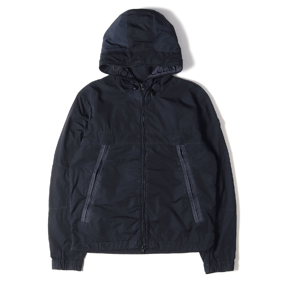 MONCLER モンクレール ジャケット ロゴ エンブロイダリー フーデッド ナイロンジャケット SCIE GIUBOTTO 20SS ネイビー 紺 2