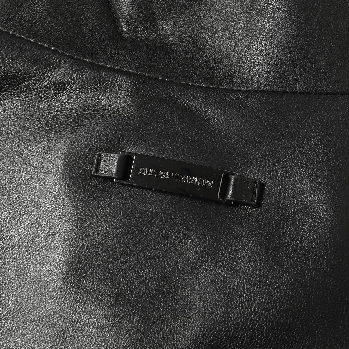 新品 EMPORIO ARMANI エンポリオアルマーニ シープスキン レザー