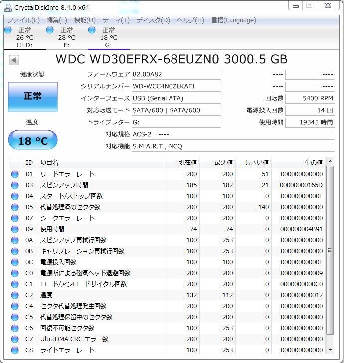 [H10] ☆ 2個セット！ ☆ Western Digital 3.5インチ　SATA　3TB　WD30EFRX ☆ Red Label NAS Hard Drive ☆ - 3