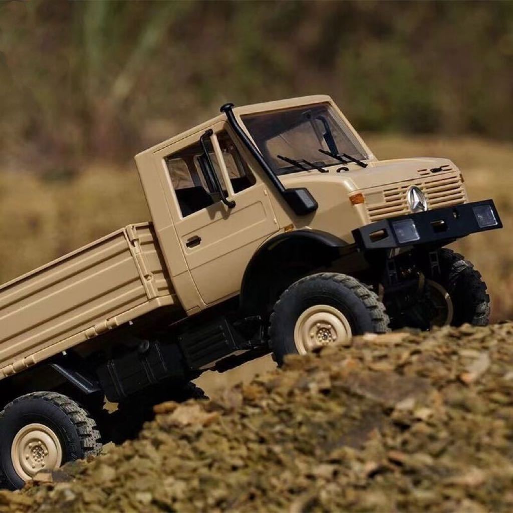 イエロー 1/12 スケール RC ラジコン トラック クローラー LD-P06 4WD Unimog ウニモグ U1300 MN99s MN78 WPL B14 C24 D12 RTR オフロード_画像3